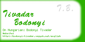 tivadar bodonyi business card